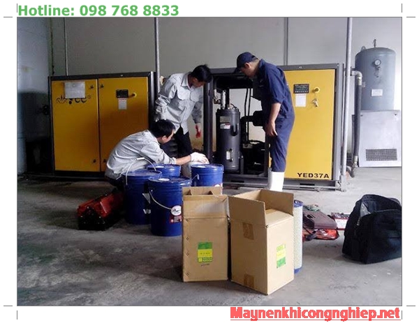 Cách Thay Dầu Máy Nén Khí Trục Vít